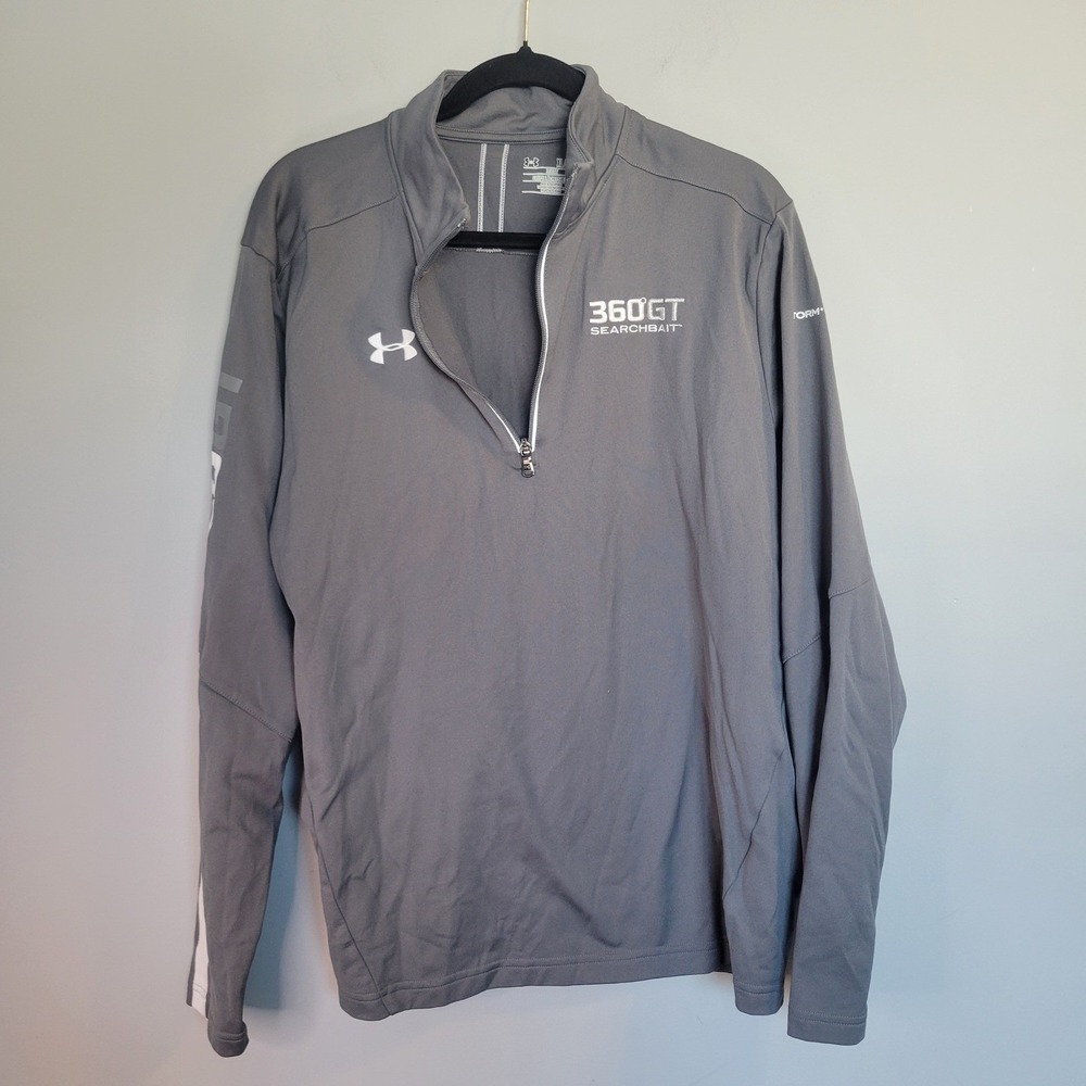 Under Armour Storm Mens XL Gray 1/4 Zip Pullover 360GT Searchbait Fishing Jacket